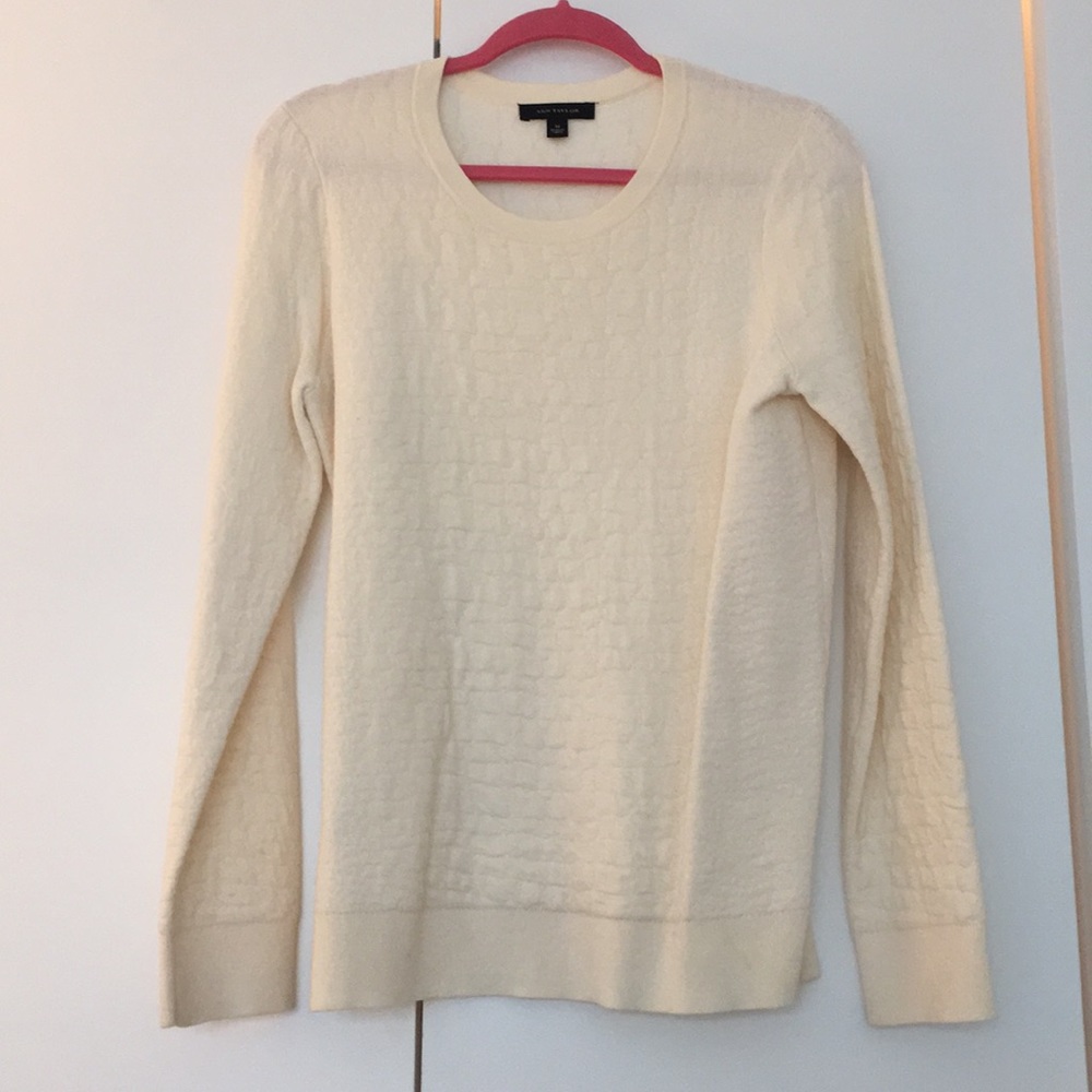 Textured cream sweater